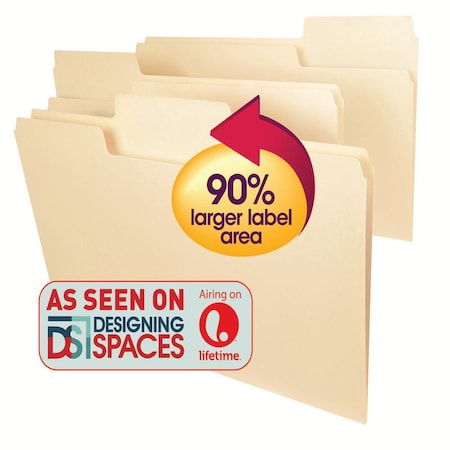 Smead Folder, File, Suprtab, Lgl, Mla, PK50 SMD15401